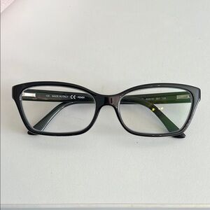 Fendi Black Rectangular Frame Glasses
